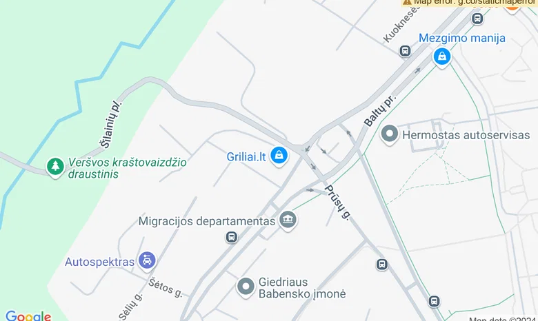 Griliai.lt firminė parduotuvė Galindų g. 9 žemėlapis