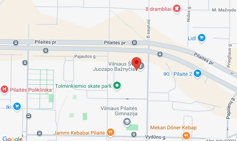 Vilniaus Šv. Juozapo Bažnyčia žemėlapis