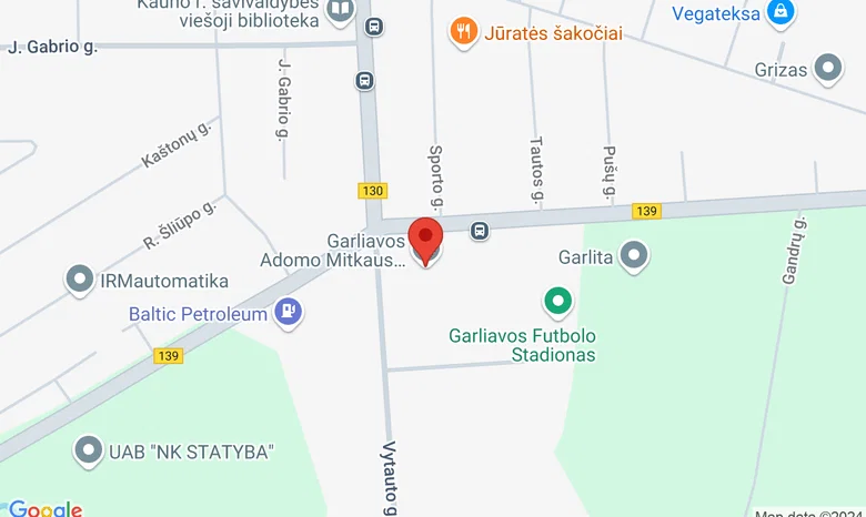 Garliavos Adomo Mitkaus pagrindinė mokykla žemėlapis