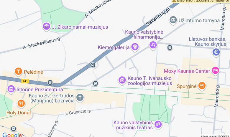 Girionių miško parkas žemėlapis