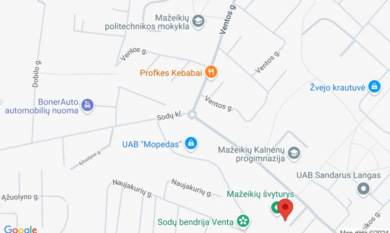 Mažeikių vaikų ir jaunimo daugiafunkcis centras žemėlapis