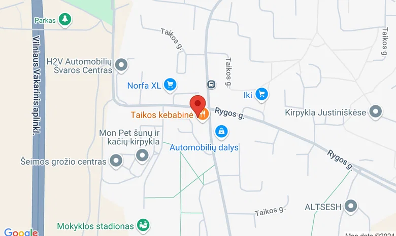 Pašilaičiai, Viršuliškės, Justiniškės žemėlapis