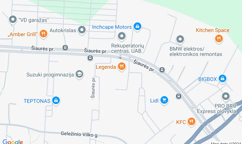 Restoranas Legenda žemėlapis