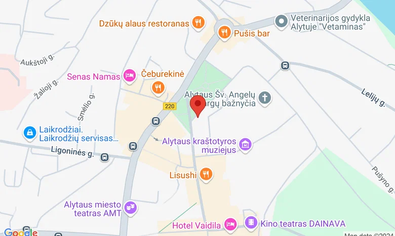 Alytaus turizmo informacijos centras žemėlapis