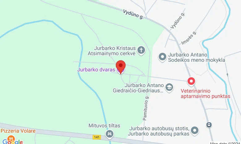 Jurbarko dvaro parkas žemėlapis