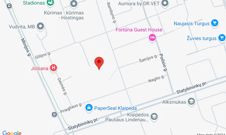 Klaipėdos Pauliaus Lindenau mokymo centras Laivininkų skyrius žemėlapis