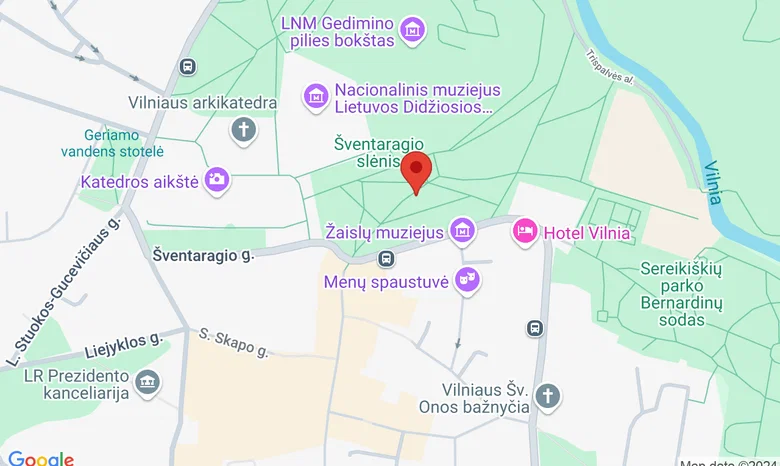 Vilniaus pilių kupolas žemėlapis