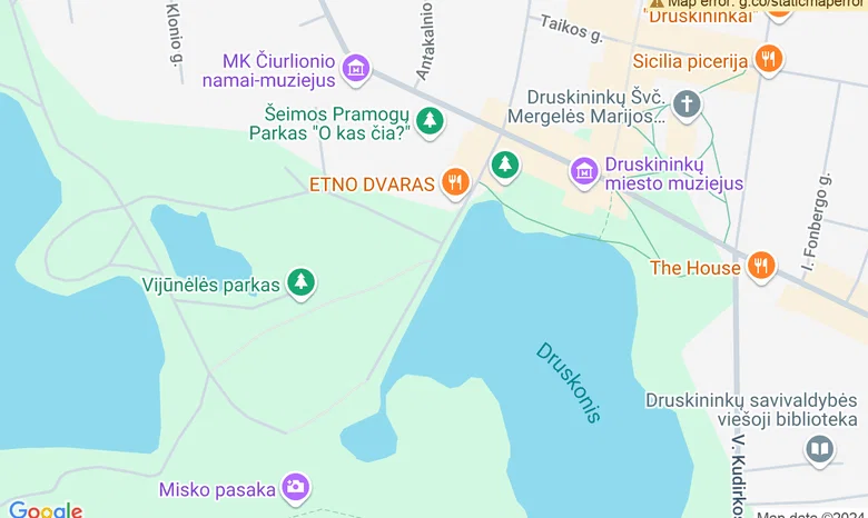 Prie Vijūnėlės tvenkinio (Turistų g.) žemėlapis