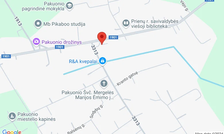 Pakuonio bendruomenės namai žemėlapis