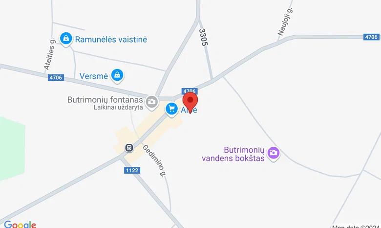 Butrimonys, Alytaus rajonas žemėlapis
