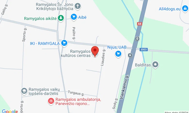 Ramygalos kultūros centras, Panevėžio r., Ramygalos mstl.,Vadoklių g. 14 žemėlapis