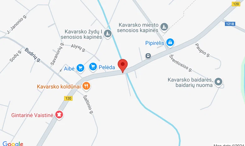 Kavarskas žemėlapis