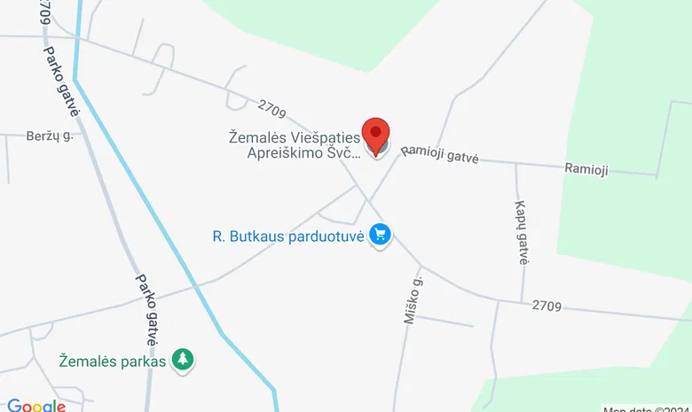 Žemalės Viešpaties Apreiškimo Švč. Mergelei Marijai bažnyčia žemėlapis