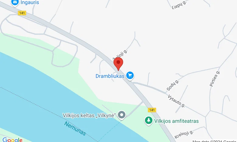  Vydūno al. prie amfiteatro, Vilkija, Kauno rajonas žemėlapis