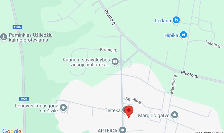 Užliedžių laisvalaikio salė žemėlapis