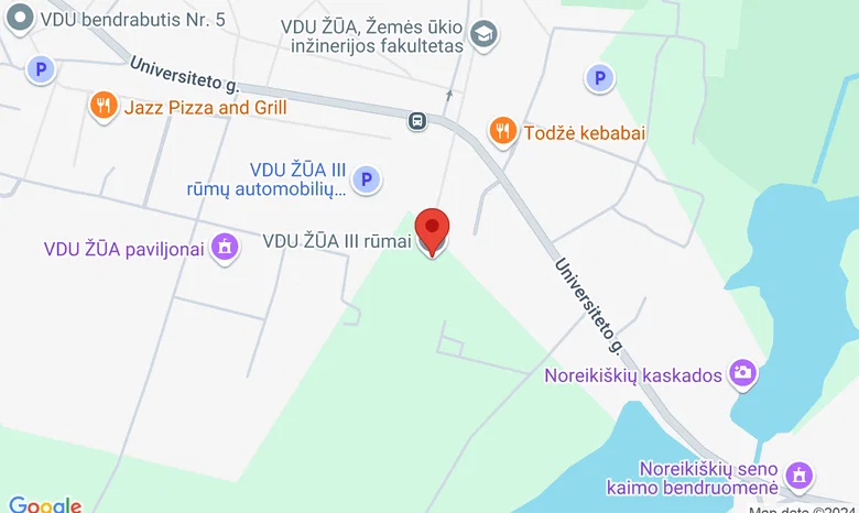 VDU ŽŪA III rūmai žemėlapis