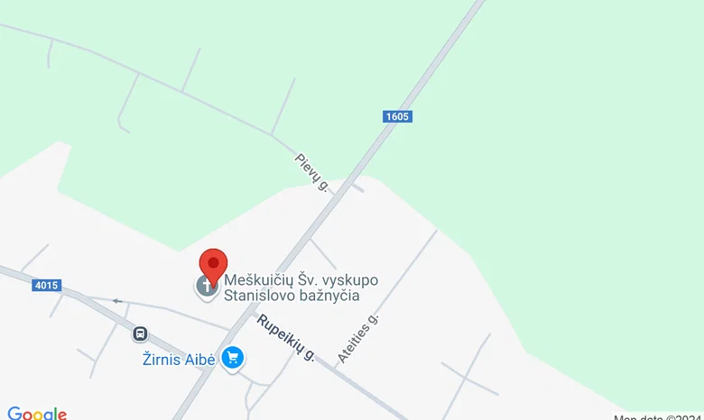 Meškuičių Šv. vyskupo Stanislovo bažnyčia žemėlapis