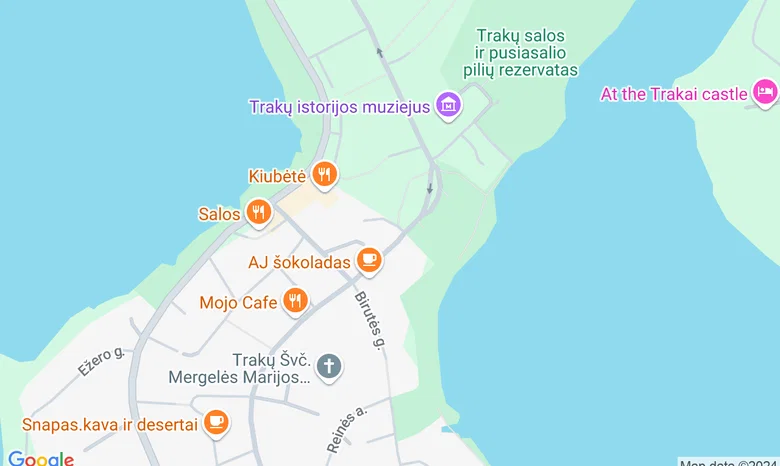 Trakų Sūpynių parkas priešais Šv. Jono Nepomuko koplytstulpį žemėlapis