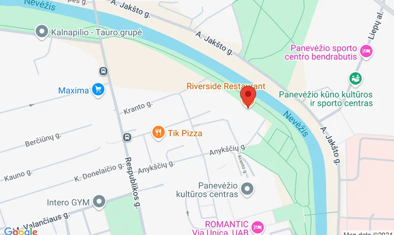 Riverside Panevėžys žemėlapis