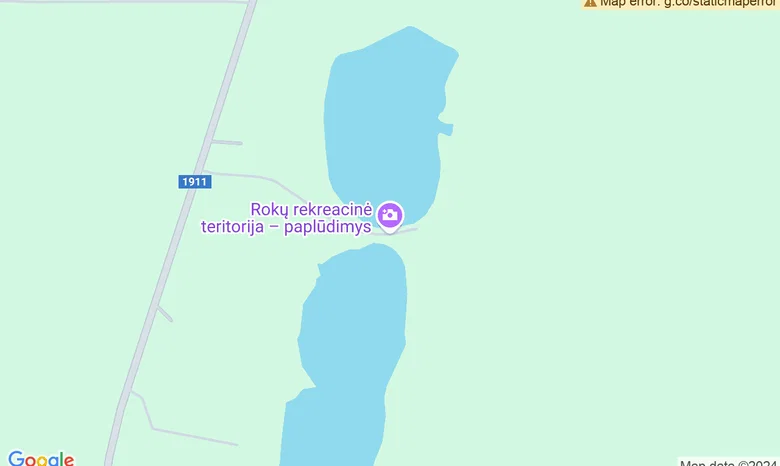Rokų rekreacinė teritorija žemėlapis