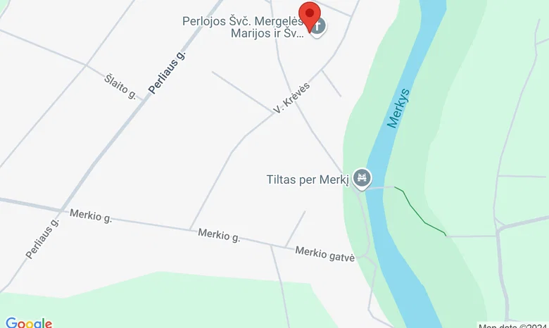 Perlojos Švč. Mergelės Marijos ir Šv. Pranciškaus Asyžiečio bažnyčia žemėlapis