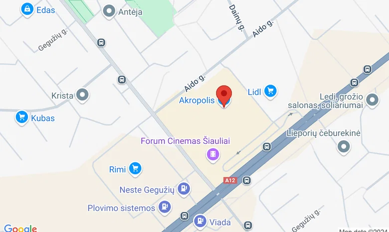 Šiaulių PC Akropolis  žemėlapis