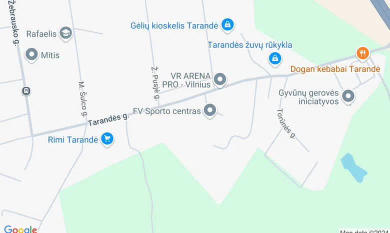 Tarandės bendruomenės centras žemėlapis