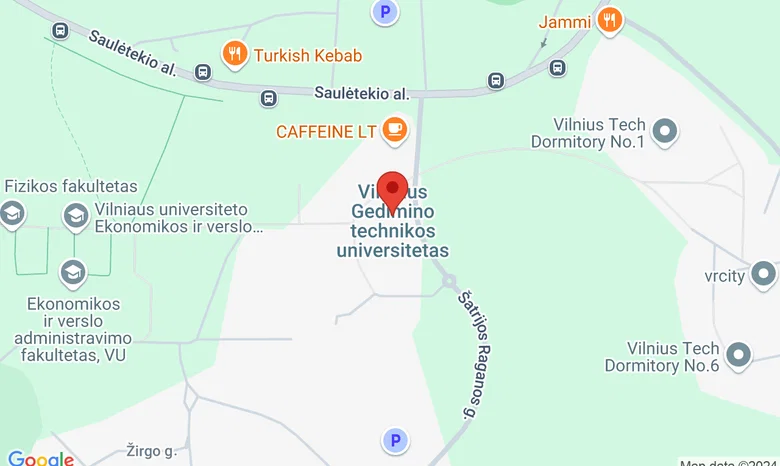 VILNIUS TECH lauko amfiteatras žemėlapis