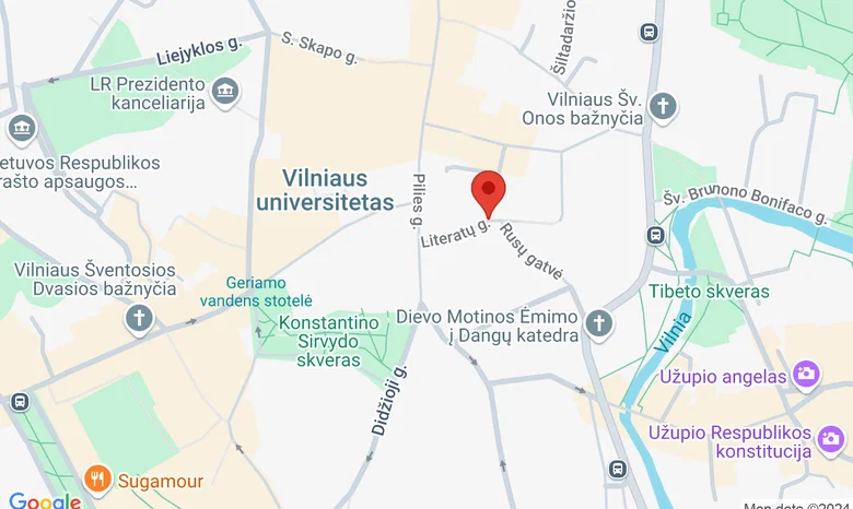 Literatų gatvė žemėlapis