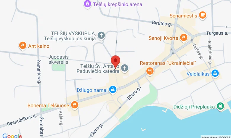 Katedros aikštė Telšiai žemėlapis