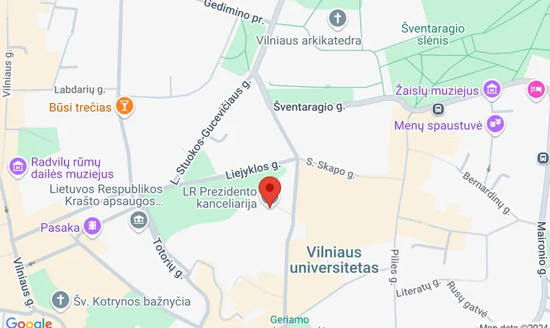 Prezidentūros kiemas žemėlapis