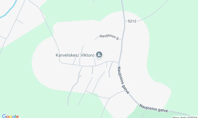 Karveliškių kapinių Beglobių kalneslis žemėlapis