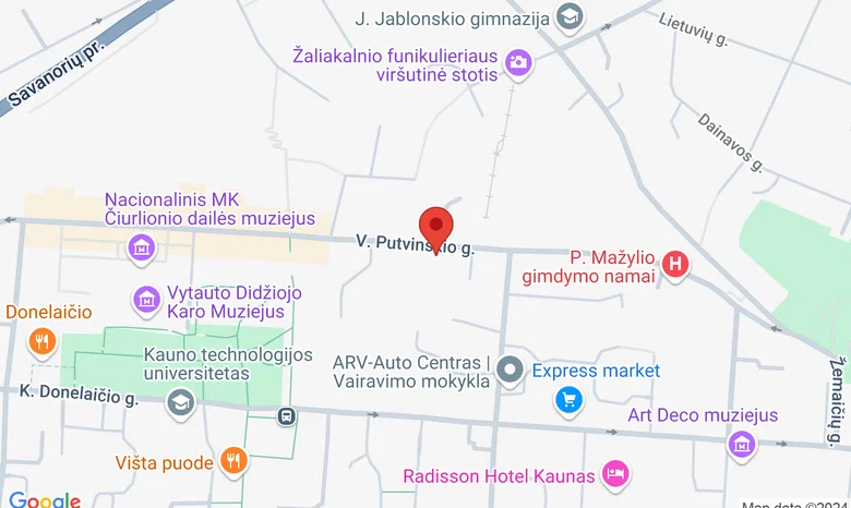 Vytauto Didžiojo universitetas žemėlapis