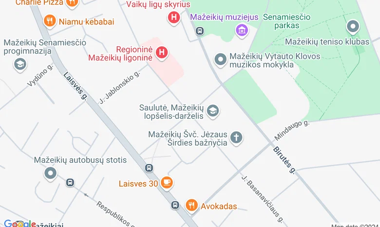 V. Burbos skveras žemėlapis