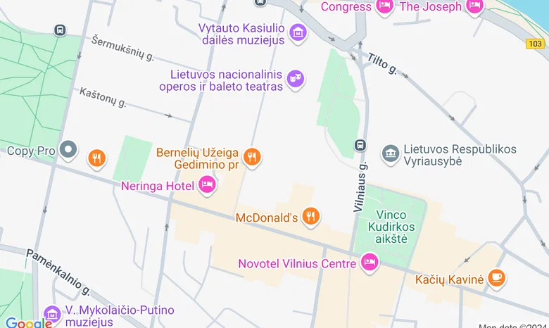Lietuvos Respublikos žemės ūkio ministerijos aktų salė žemėlapis
