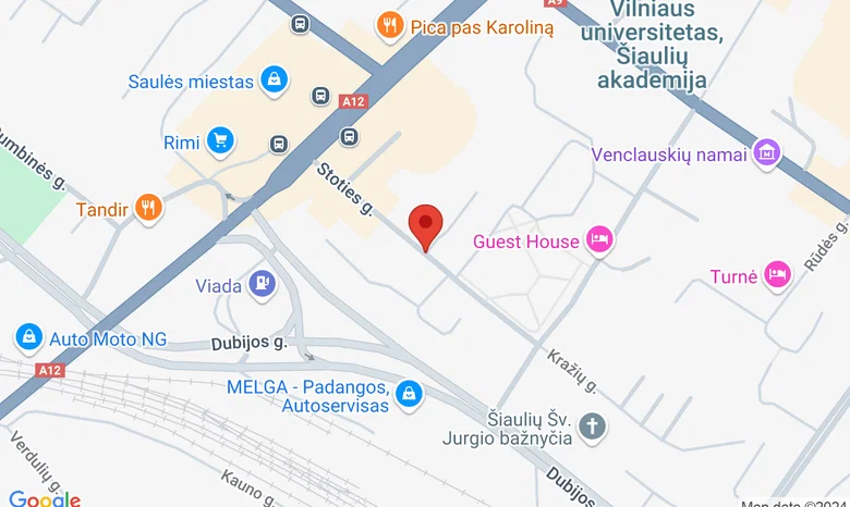 Šiauliai Stoties g. žemėlapis