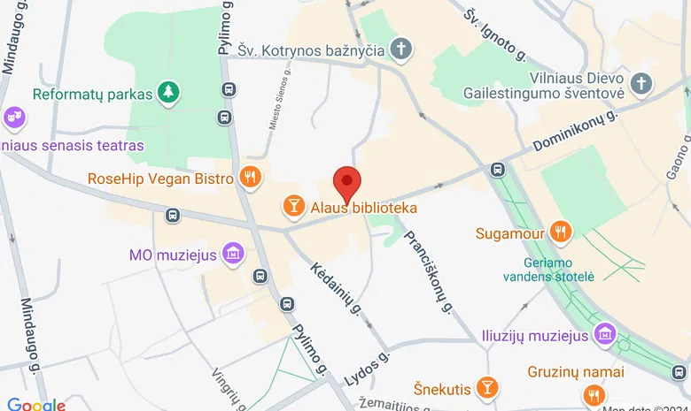 Vilniaus Adomo Mickevičiaus bibliotekos kiemas žemėlapis