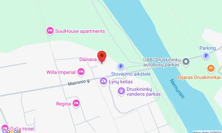 Viešbutis "Dainava" / Druskininkų teniso klubas žemėlapis