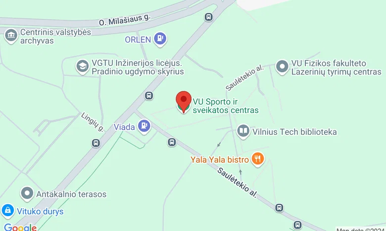 VU Sveikatos ir sporto centras žemėlapis