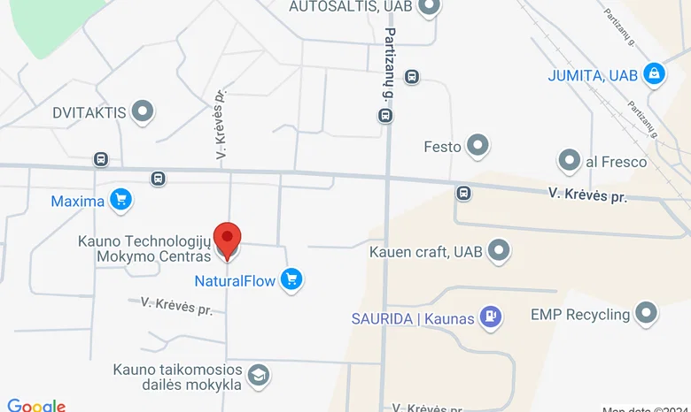 Kauno technologijų mokymo centras žemėlapis