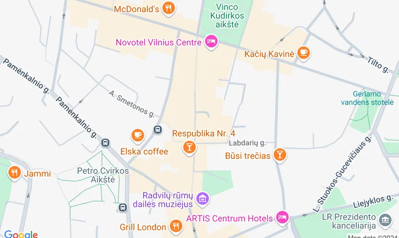 Vero cafe, Vilniaus g. 18 žemėlapis