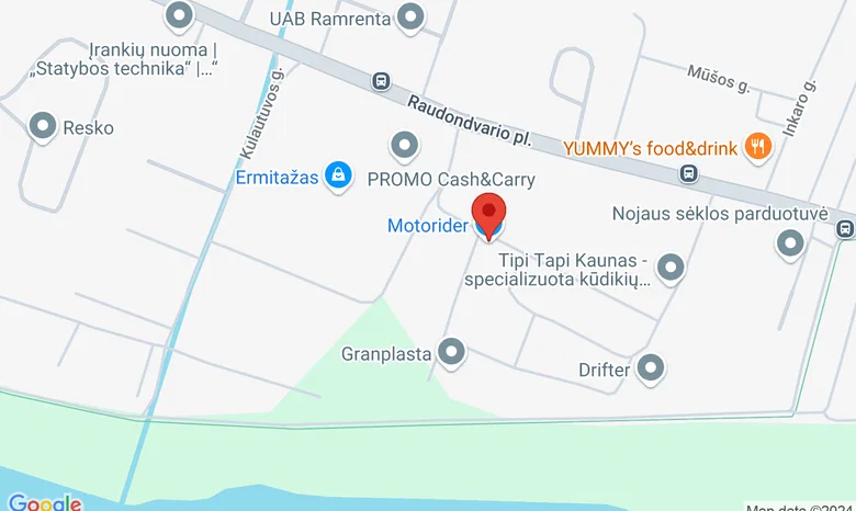 Motorider parduotuvė žemėlapis