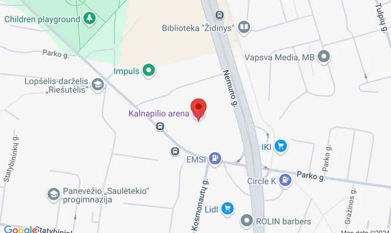 „Kalnapilio“ arena žemėlapis