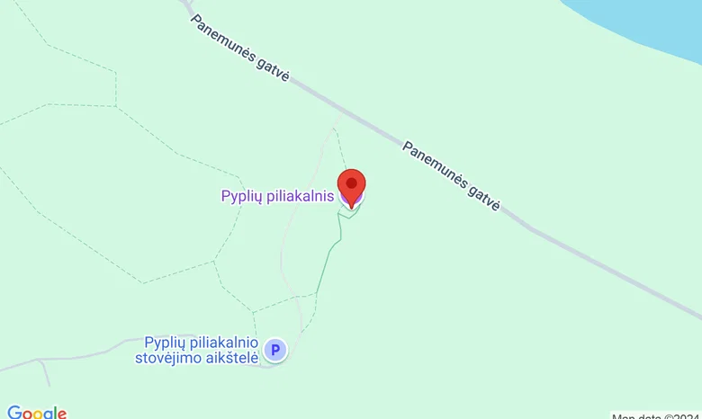 Pyplių piliakalnis žemėlapis