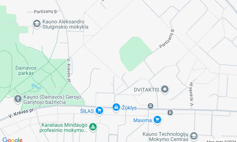 Kauno sporto mokyklos „Gaja“ stadionas žemėlapis