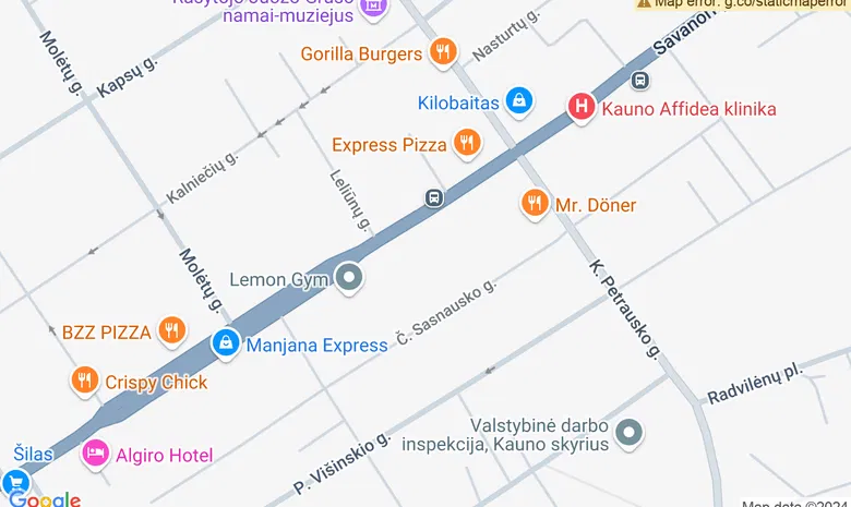 Olympic Lounge baras (Savanoriai) žemėlapis