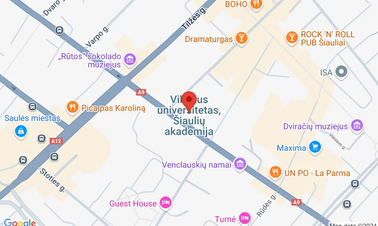 VU Šiaulių akademija žemėlapis