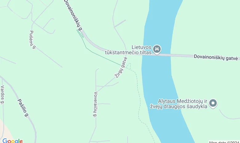 Panemunės kalnas žemėlapis