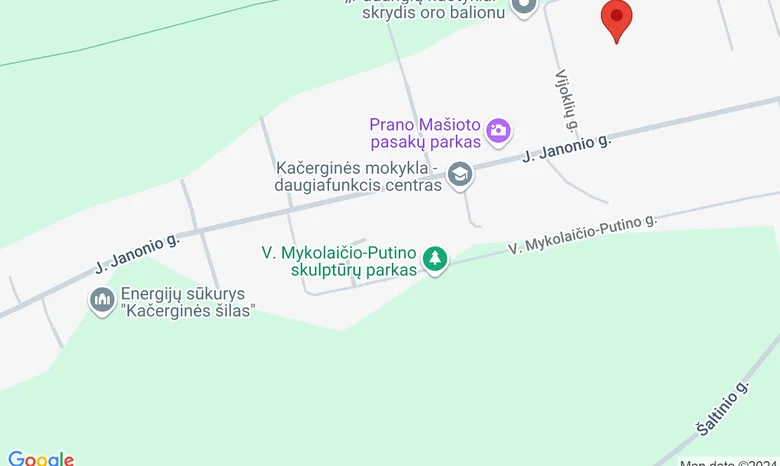 Kačerginės biblioteka, Kauno rajonas žemėlapis