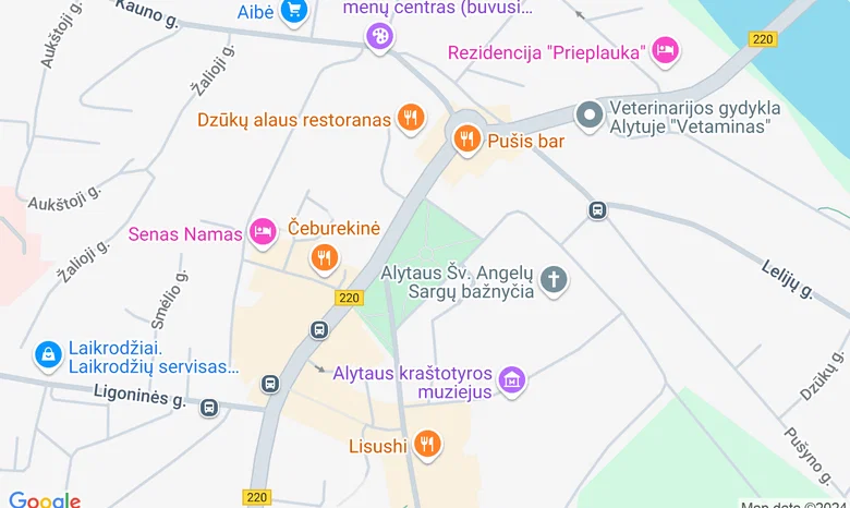 Senamiesčio skverelis žemėlapis